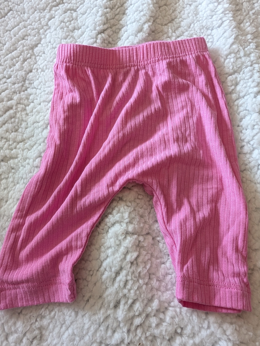 Carter's Bright Pink Ribbed Toddler Leggings